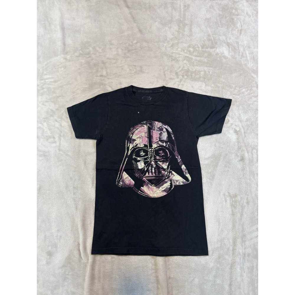 Star Wars Men's Black Darth Vader Head Gradient Graphic T-Shirt Size Small